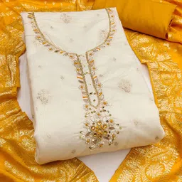 MANVAA Woven Design Unstitched Dress Material image 5