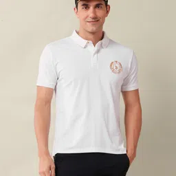 U.S. Polo Assn. Men Brand Logo Printed Polo Collar Cotton Slim Fit T-shirt image 3