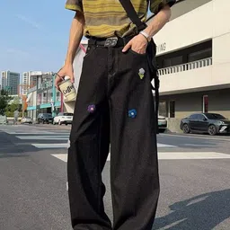 KPOP Men Floral Printed Original Trousers-picture-36