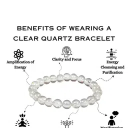 Seetara Clear Quartz Crystals Beaded Wraparound Bracelet image 2