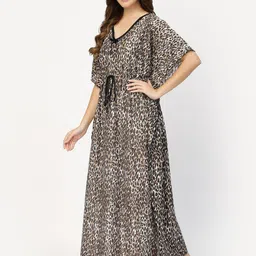 CHUI MUI Animal Printed Maxi Kaftan Nightdress image 3