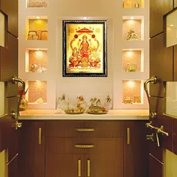 ADA Handicraft Black & Gold-Toned Self Design Wooden Wall Photo Frame image 3