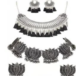 SNH EXPORT Set Of 2 Silver Jewellery Set-picture-19