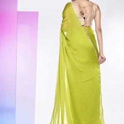 Mitera Sequinned Embellished Pure Chiffon Ready to Wear Saree image 4