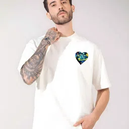 KAIDO Graphic Printed Round Neck Drop-Shoulder Sleeves Oversized Casual T-Shirt-picture-13
