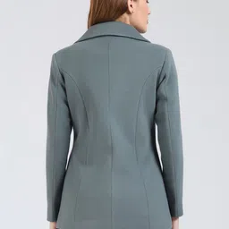 YOUNG CLUB CLASSIC Self Design Notched Lapel Overcoat image 3