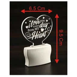 1ST TIME Red & White Printed Acrylic Abstract Shaped Shaped Wall Lamp image 2