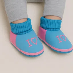ONFEET Kids-Unisex Blue Cotton Booties-picture-56