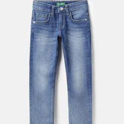 United Colors of Benetton Boys Slim Fit Mid-Rise Light Fade Jeans image 1