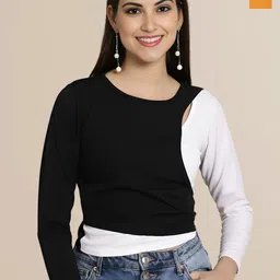 Mast & Harbour Women Pack Of 2 Colourblocked Round Neck Top-picture-18