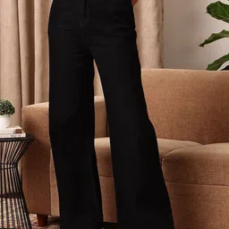 dolsia Women Cotton Flared High-Rise Stretchable Jeans-image-60