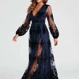 bebe Self Design Maxi Dress-image-0