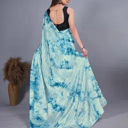 HERE&NOW Tie and Dye Pure Chiffon Ready to Wear Jamdani Saree image 3