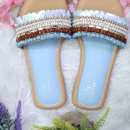 Tiptoes Women Open Toe Flats-picture-24