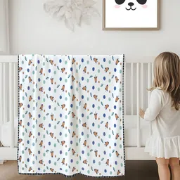 MAFATLAL Kids Navy Blue & White Cotton Cartoon Characters AC Room Single Bed Dohar-picture-17