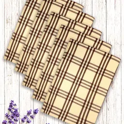 Athom Living Yellow & Brown 5 Striped Cotton 210 GSM Bath Towel-image-47