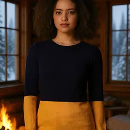 Campus Sutra Colourblocked Pullover Sweaters-image-61