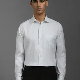 Louis Philippe Pure Cotton Classic Opaque Checked Formal Shirt-picture-20