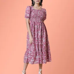 Raiyani Enterprise Women Floral Printed Fit & Flare Maxi Dress-picture-22