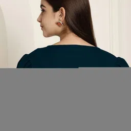 Tromko Women Pack of 2 Sweetheart Neck Puff Sleeve Peplum Top image 3