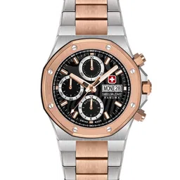 SWISS MILITARY HANOWA Men Dial & Stainless Steel Bracelet Style Straps Analogue Automatic Motion Powered Watch image 4