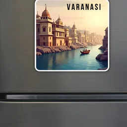 giftshala GIFTODAY Beige & Blue Printed Decorative Magnets image 4