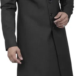 ALJAAMI Sherwani Achkan Solid Sherwani image 1