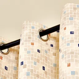 Home Centre Brown & Blue Set of 2 Door Curtain image 4