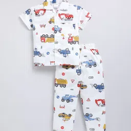 NAUTI KIDZ Boys Printed Pure Cotton Night suit-image-93