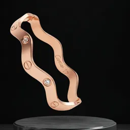 RKB Sales Women Cubic Zirconia Antique Rose Gold-Plated Cuff Bracelet-picture-24