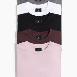 H&M 5-Pack Pure Cotton Regular Fit T-shirts-picture-39