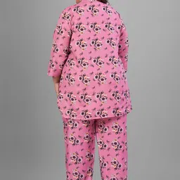 tittli Women Fully Printed Rayon Poly Fabric Printed 3XL Co-Ord Set image 3