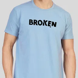 Greylongg Typography Printed Round Neck Cotton T-shirt image 4