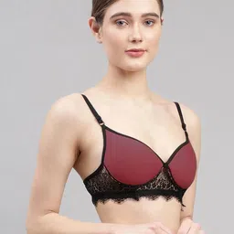 Samvar Maroon Cotton Non-Wired Non Padded Minimizer Bra image 2