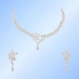 Women Click Silver Plated & Stone Studded Jewellery Set-picture-26