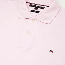 Tommy Hilfiger Men Solid Polo Collar Cotton T-shirt image 3