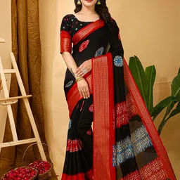 KAYOMMI Women Abstract Printed Saree-picture-22