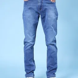 V-Mart Men Regular Fit Mid-Rise Cotton Denim Light Fade Stretchable Jeans-picture-26