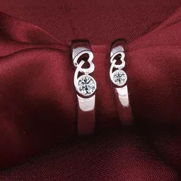 Teeragaj Set Of 2 Stone-Studded Couple Adjustable Finger Rings-image-89