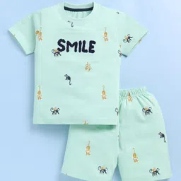 Toonyport Boys Printed Round Neck Pure Cotton T-Shirt With Shorts image 3