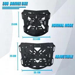 moto genius Universal Adjustable Top Base Plate for Luggage Rack Bike Storage Stand image 3