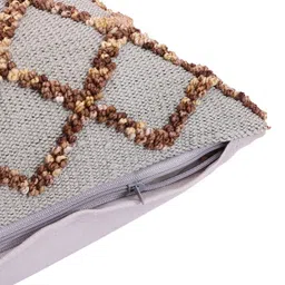 ROMEE Grey & Brown Set of 2 Square Cushion Covers image 4