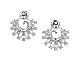 VALANOVA 14Kt White Gold 0.44 Carat Lab Grown Diamond Earrings-image-10