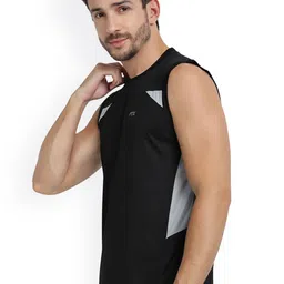 FTX Pack Of 4 Colourblocked Round Neck Gym Vests 709-2_709-10_709-15_709-16-S image 5
