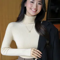 StyleCast Women Ribbed Turtle Neck Pullover-image-77