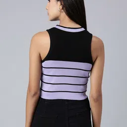 SHOWOFFFF Striped Crop Top image 5