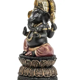Ashnam Diverse Expression Black Lord Ganesha Religious Idol Showpiece-picture-17