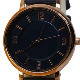 VIRAKTI Women Brass Embellished Dial & Leather Straps Analogue Watch F-26-BLUE-24 image 2