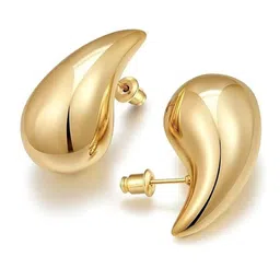 CARIA Stainless Steel Gold-Plated Teardrop Studs image 3
