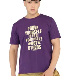 BRAWNY BATTLER Men Typography Printed Round Neck Cotton T-shirt image 4